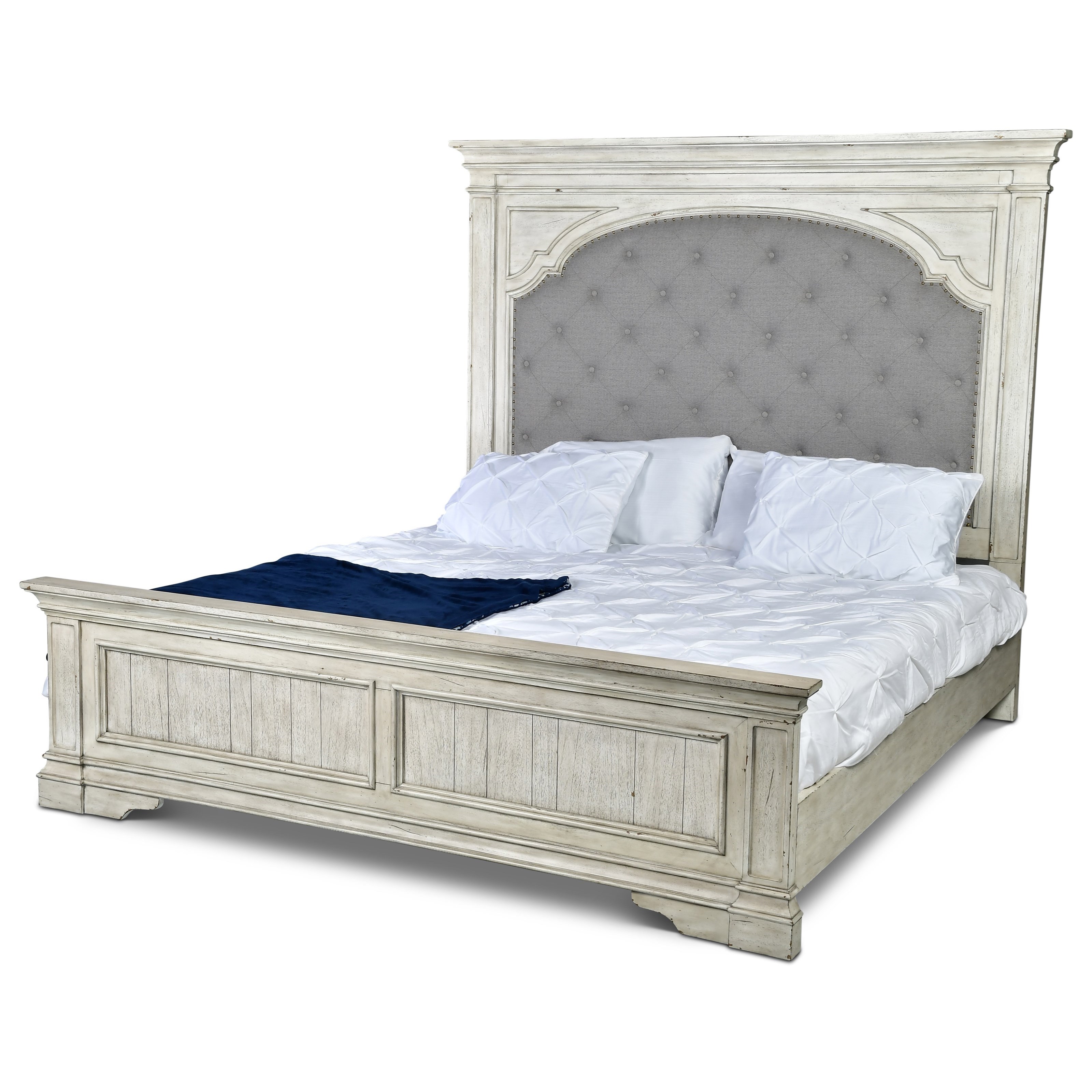 Steve Silver Highland Park HP900KHBW+FBW+SRW King Bed with Tufted